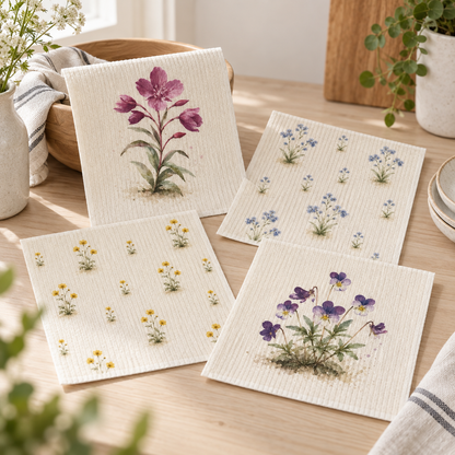 Swedish dishcloths Wildflowers