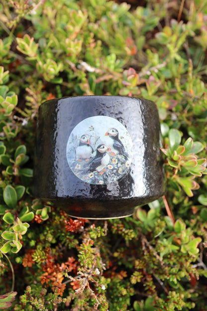 Black Mug – Puffins